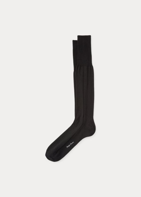 Calcetines Ralph Lauren Hombre Negros - Cashmere-Silk Tuxedo - ELGVA7864